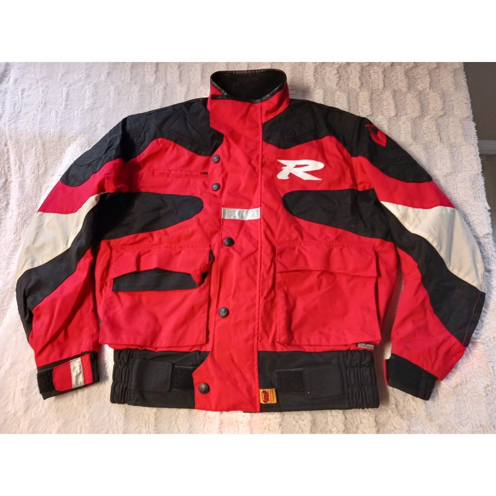 Yamaha R Series Frank Thomas Aqua Pore Padded Motorcycle Jacket Men's Large Red